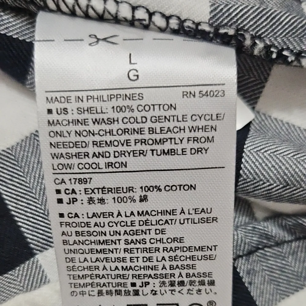 Banana Republic Black and White Plaid Button-Down Shirt 100% Cotton - Picture 5 of 6